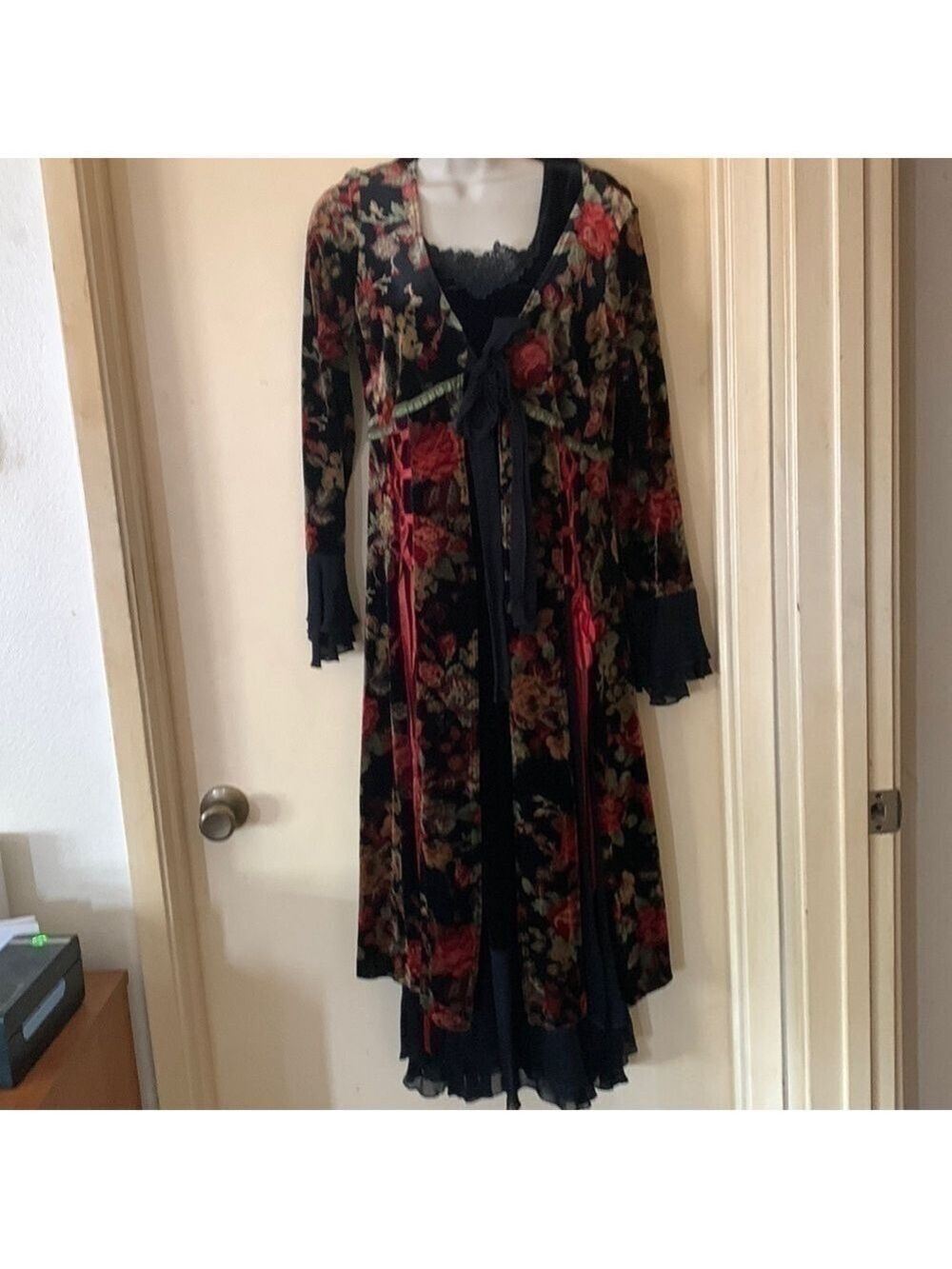 2 piece velvet dress and coat size S